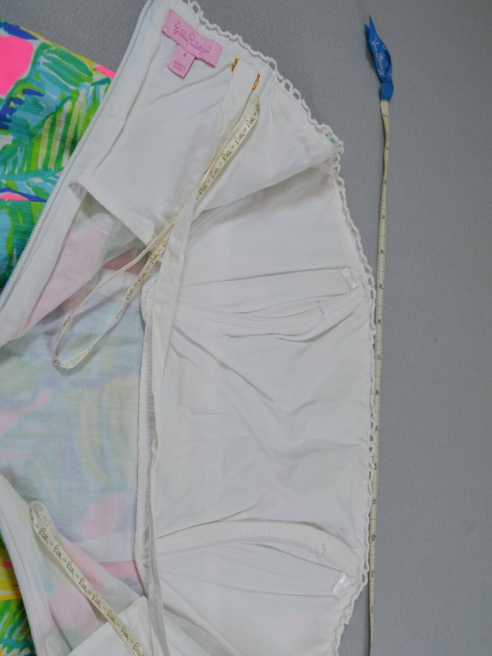 Lilly Pulitzer Brynn Strapless Lace Tropical Mini Dress Pink Size 4 - Picture 6 of 9